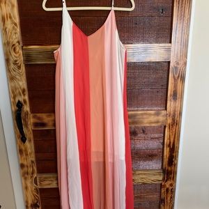 Floor length stripped dress
